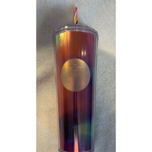 Starbucks Exclusive 2021 Rainbow Pride Kaleidoscope 24 oz. Cold Cup New Tumbler